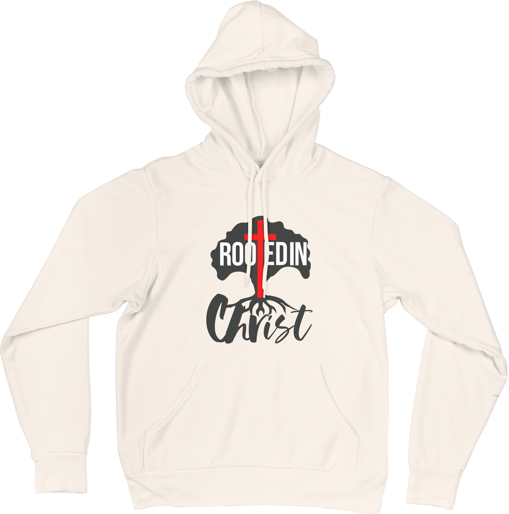 Long sleeve Hoodie-  Rooted In Christ