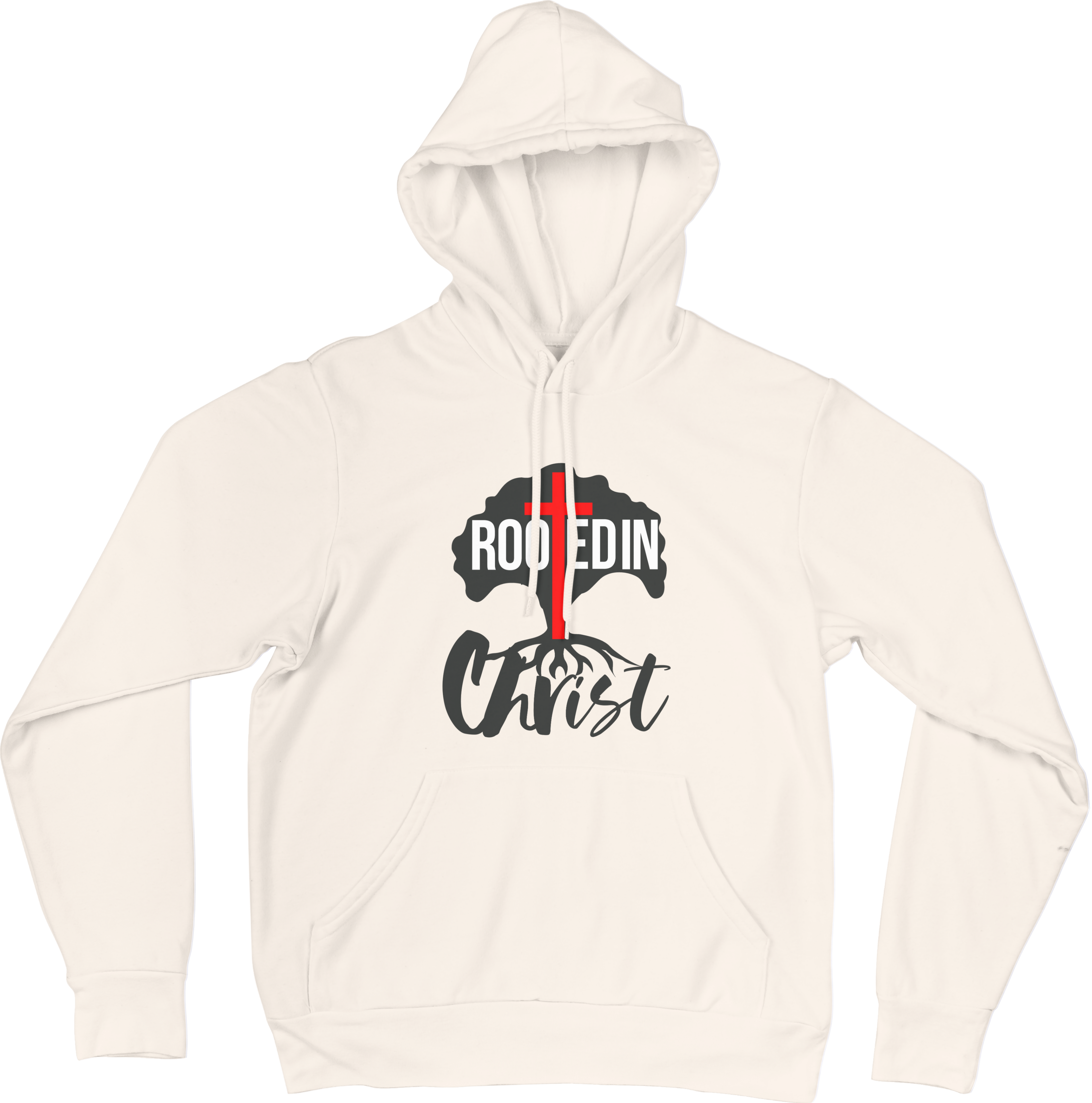 Long sleeve Hoodie-  Rooted In Christ
