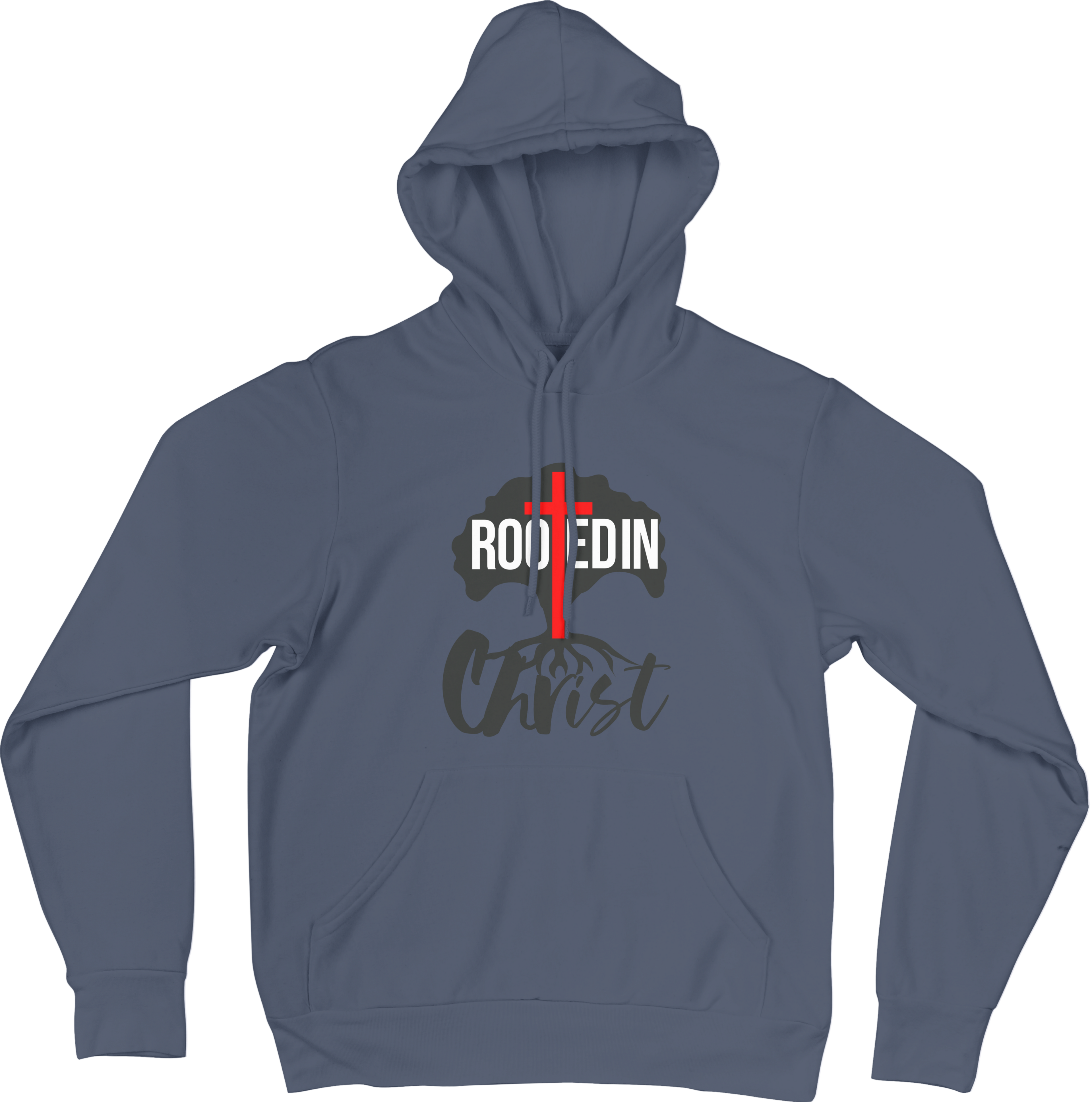 Long sleeve Hoodie-  Rooted In Christ