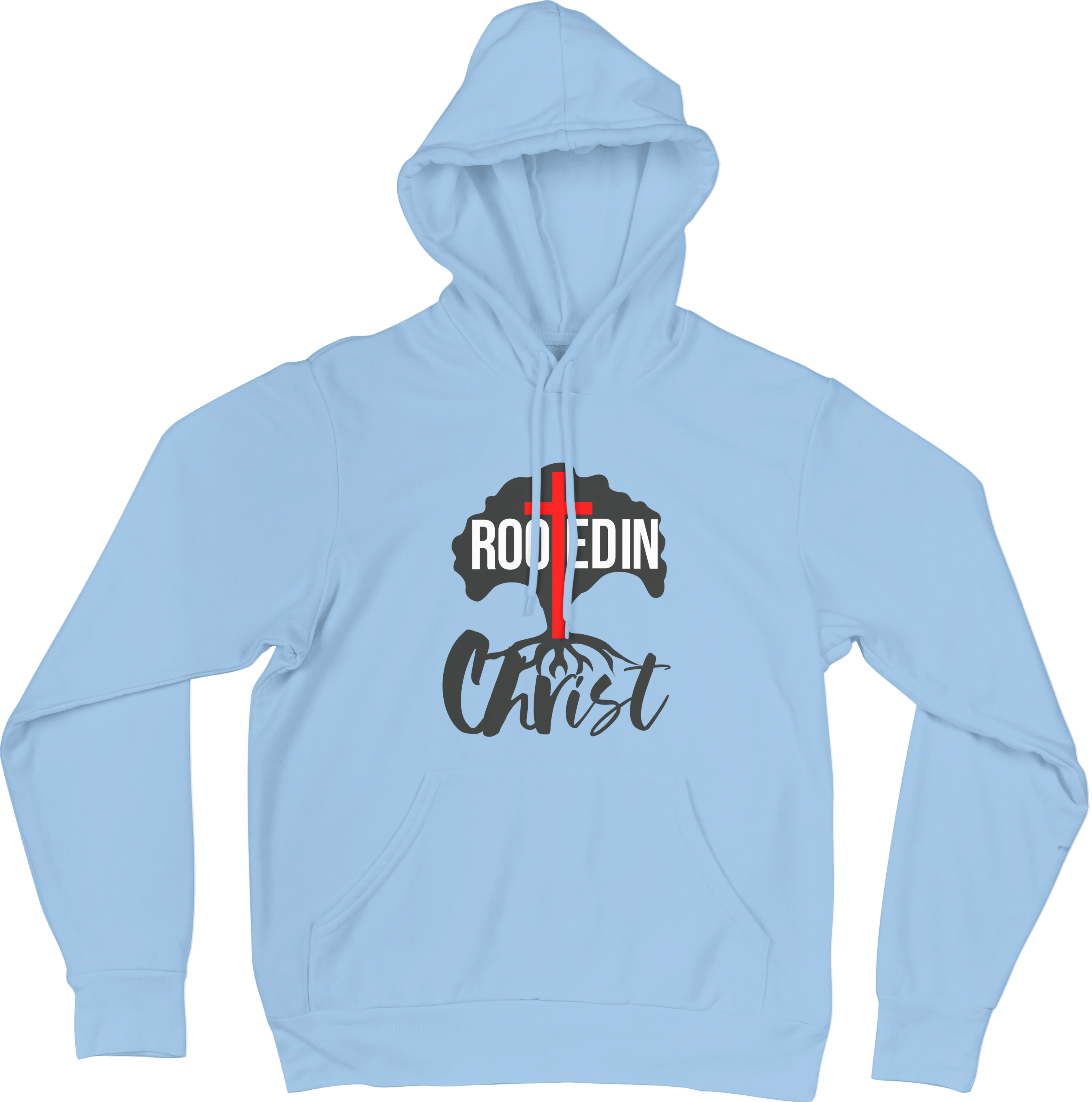 Long sleeve Hoodie-  Rooted In Christ