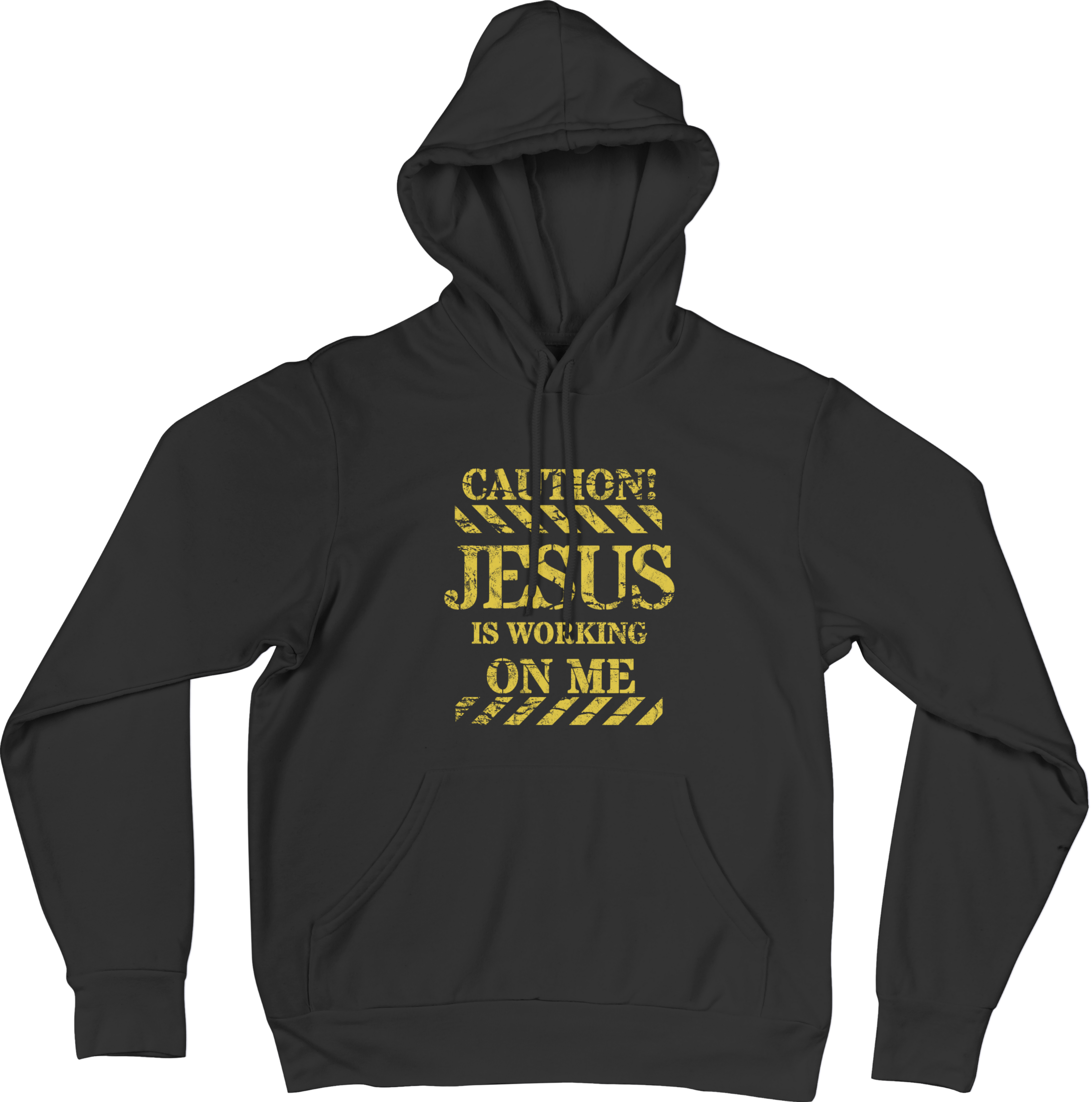 Long Sleeve Hoodie- Caution Jesus is working on me