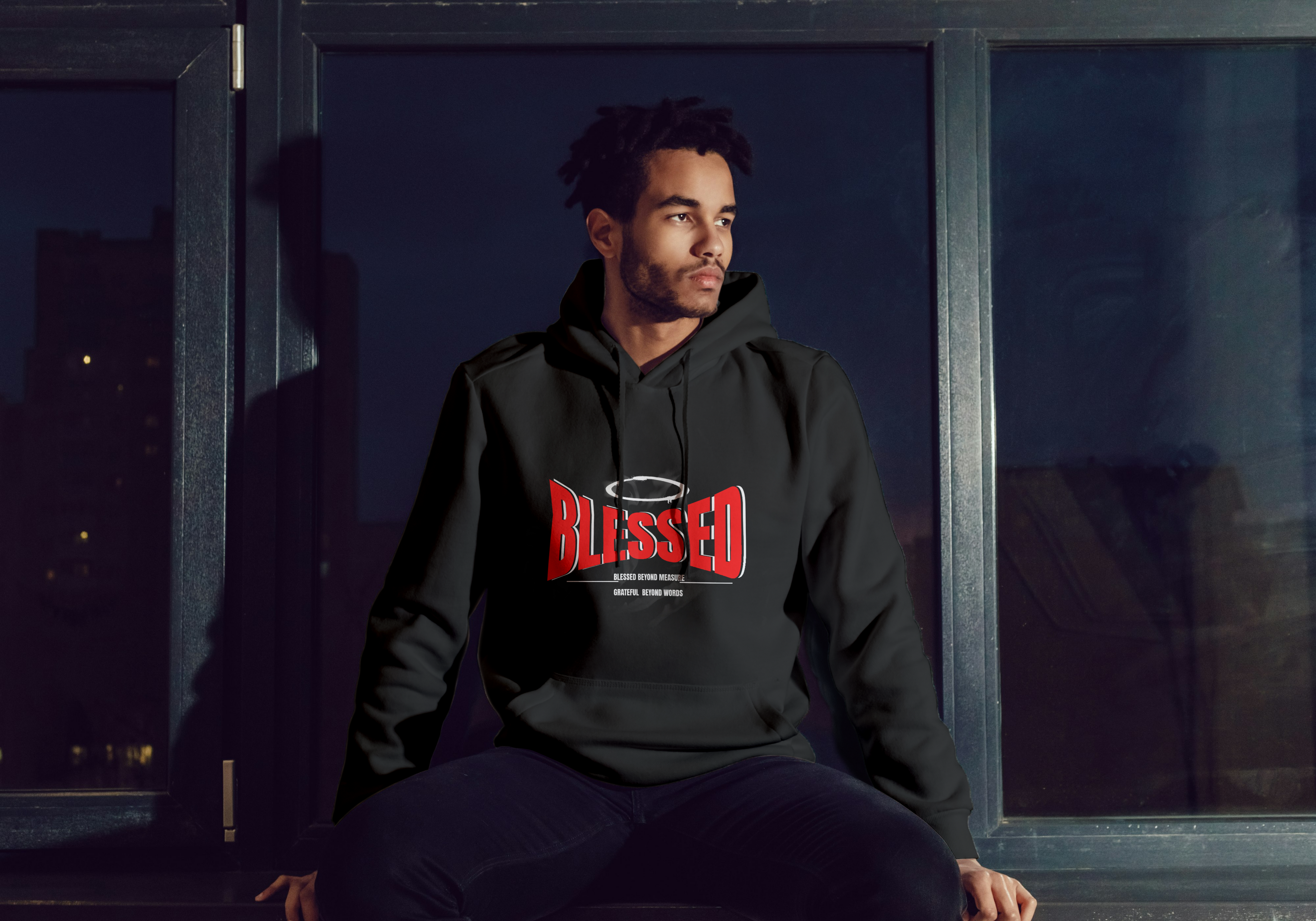 Long Sleeve Hoodie - Blessed
